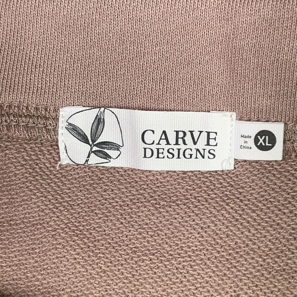 Carve Designs June Skirt Women XL Fawn Pink Organic Cotton French Terry Midi NWT - Picture 6 of 9